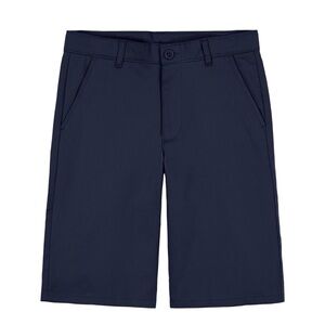 Nautica Performance Flat Front Twill Navy Blue Shorts Adjustable Waist 20 Husky